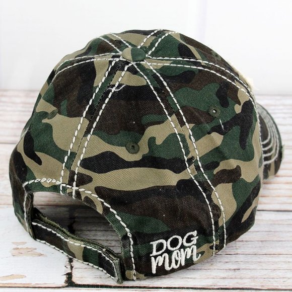 NWT Distressed Camo Dog Mom Cap - Picture 3 of 3